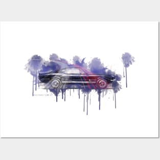 Ford Mustang GT 500 Splash Posters and Art